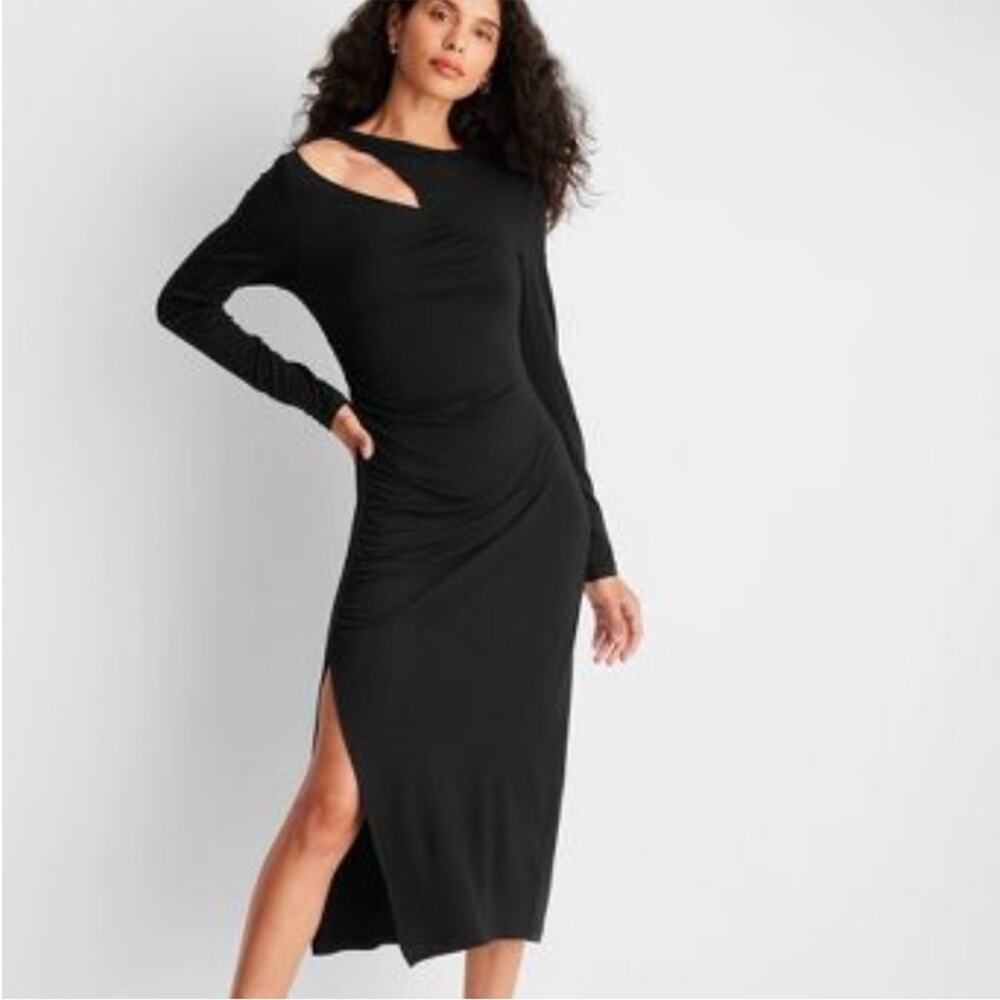 Future Collective Reese Blutstein‎ Black Midi Dress Size XXL NWT